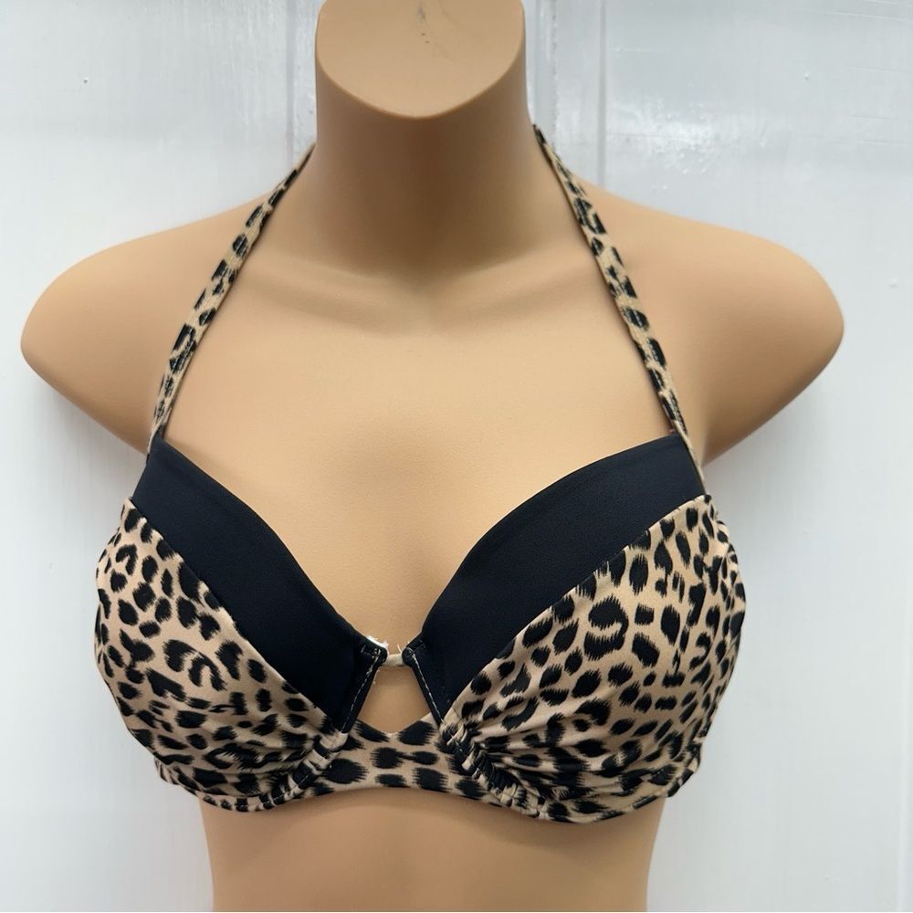 Victoria's Secret Black & Leopard Halter Bikini Set - Picture 9 of 15